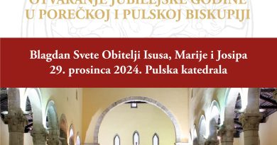 Proglas biskupa Štironje o Jubilejskoj godini u Porečkoj i Pulskoj biskupiji